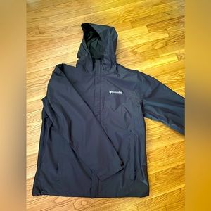 Women’s Black Columbia Windbreaker Rain Jacket Size Large